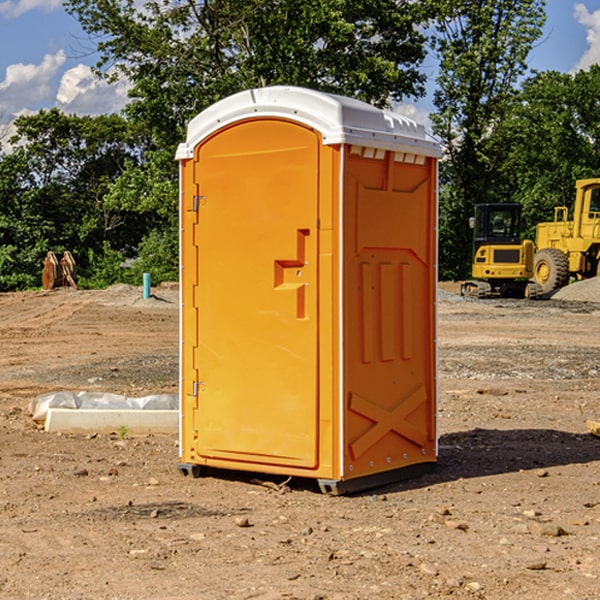 how often are the portable restrooms cleaned and serviced during a rental period in Cohagen